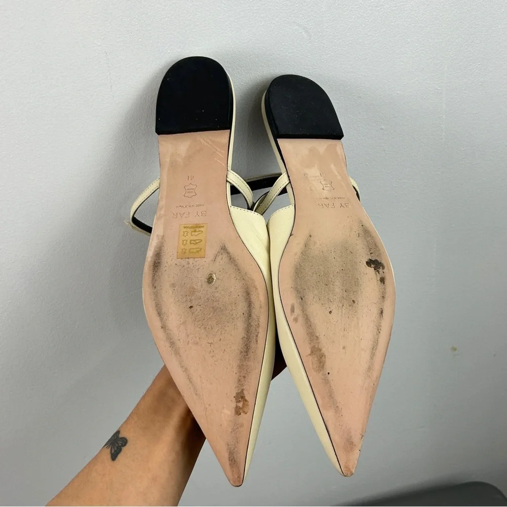 By Far Jess Leather Sling-back Flats MSRP $390 USD - Picture 6 of 10